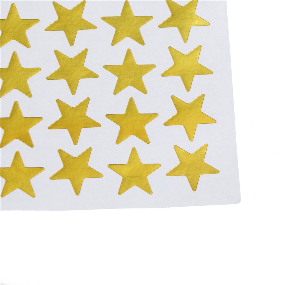 10pcs/lot Silver/ Golden Lovely Star Sticker Teacher Label Reward For Children Kid Students Gold Silver Bronze Stationery