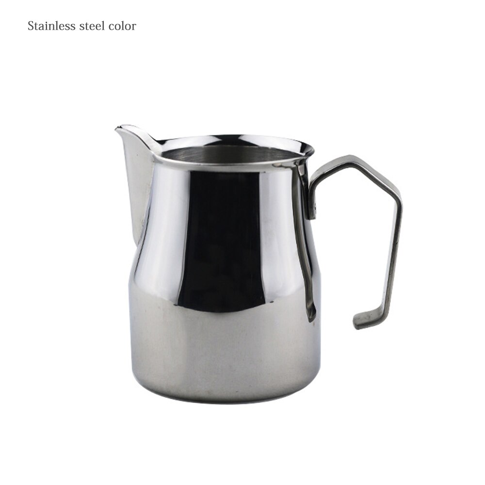Stainless Steel Coffee Make Pots Thick Coffeeware Barista Moka Espresso Portable Kettle Goose Spout Milk Frothing: Steel color / 450ml