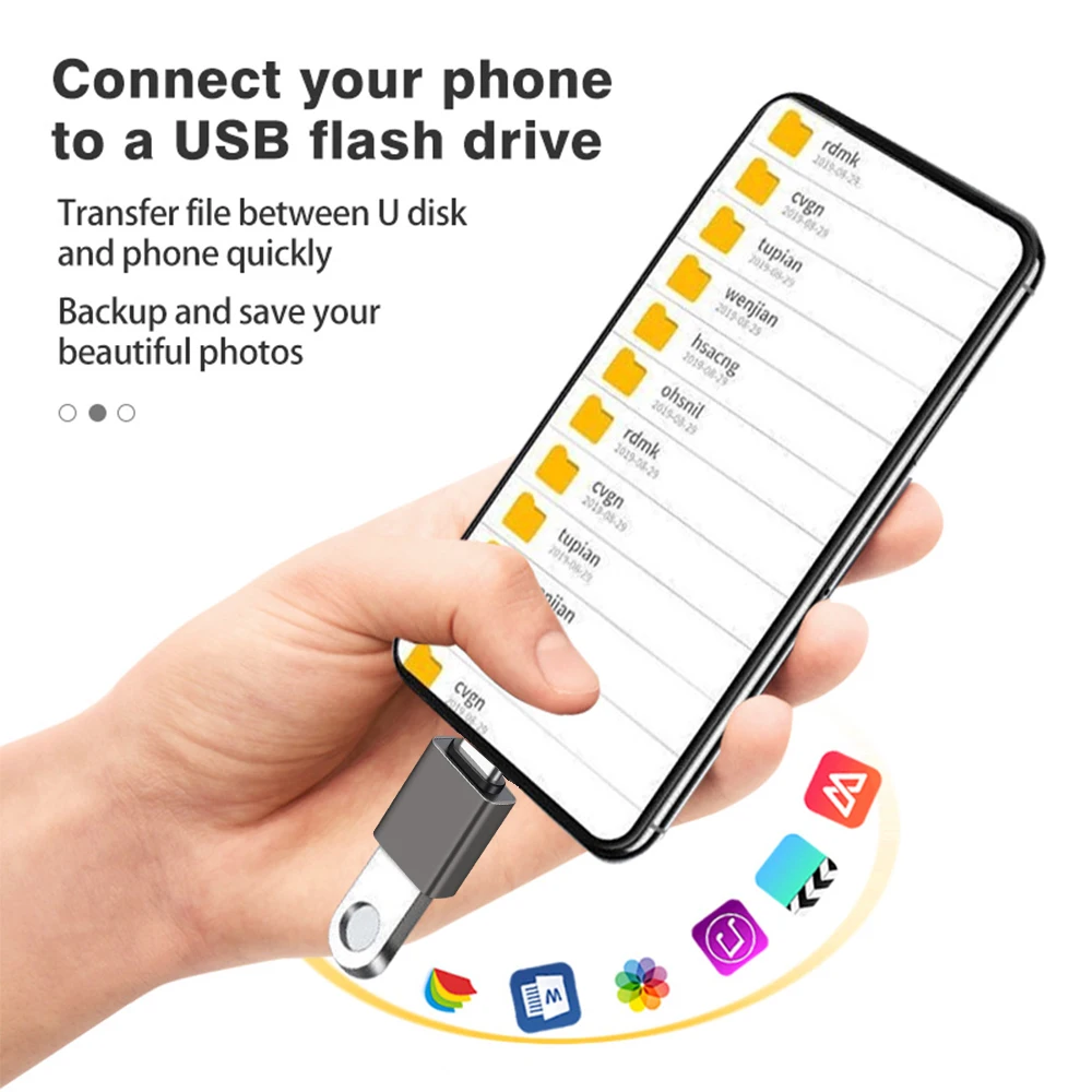 OTG Type-C Male To USB 3.2 Female Mobile Phone Adapters for Cellphone USB Flash Disk Mouse Keyboard Fast Transmission Converters