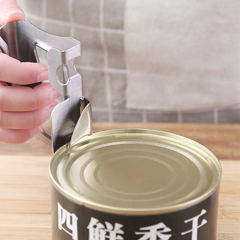Multifunctional Can Opener Beer Bottle Opener Side Cut Stainless Steel Canned Knife Safety Manual Open Cans Kitchen Accessories