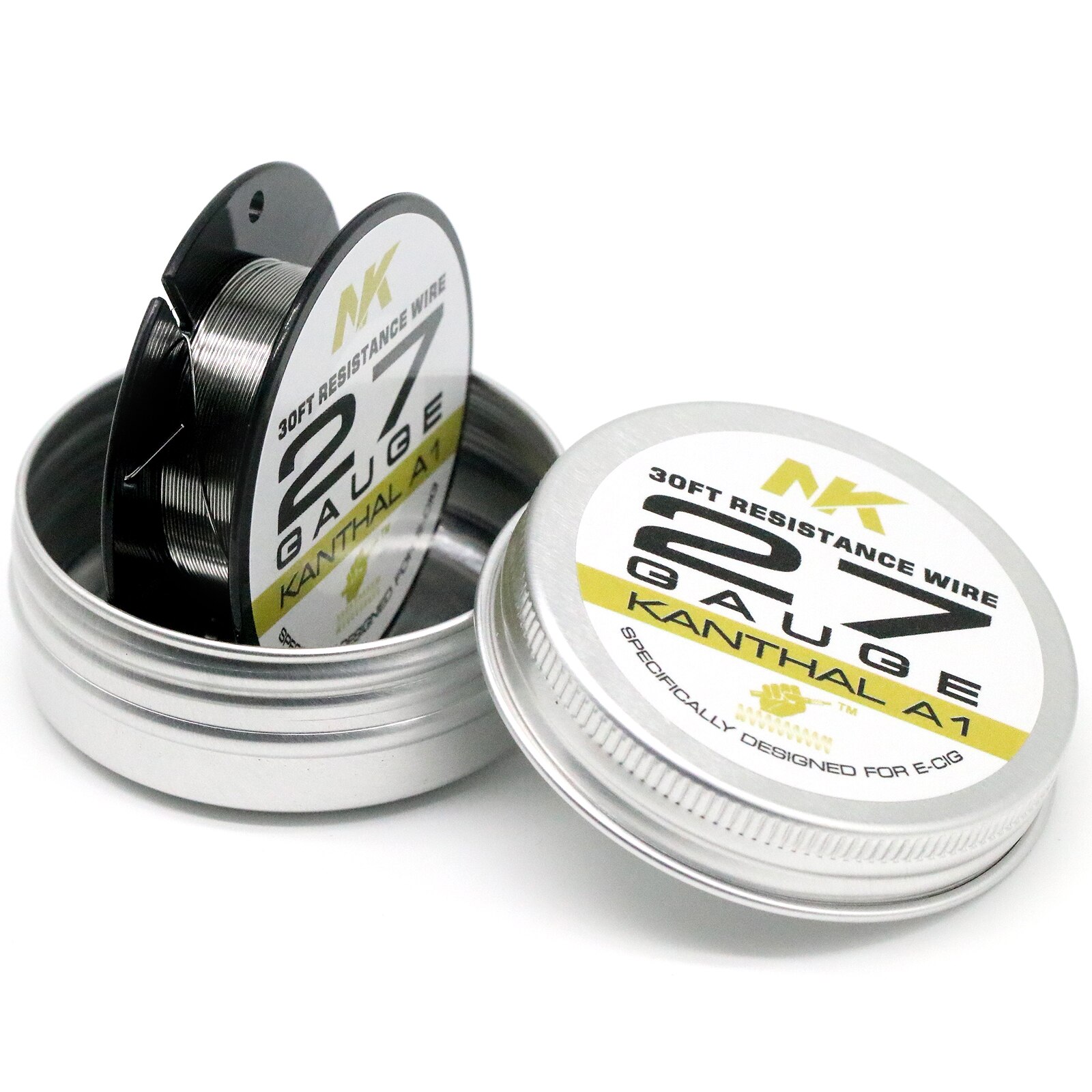 30Ft Ni80 Ni70 KA1 AWG 24 26 27 28 29 30 calibro originale NK Vape Wire per MTL RTA RBA bobina resistenza al riscaldamento filo: A1 27G 30Ft