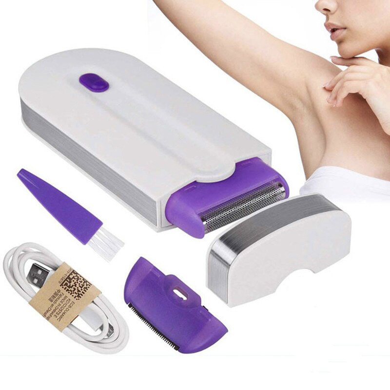 2 in 1 Electric Epilator Women Hair Removal Painless Women Hair Remover Shaver Instant & Painless USB Recharge Epilator