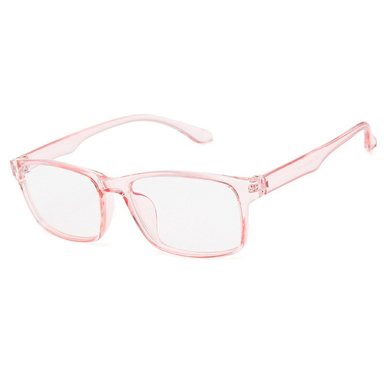 Vierkant Frame Vrouwelijke Brillen Unisex Transparante Lens Mannelijke Jelly Kleur Optische Bril Vrouwen Mannen: Roze