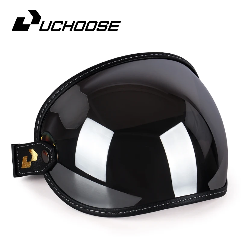 SOMAN – demi-casque de moto, rétro, visage ouvert, Vintage, bouclier à bulles, visière, lentille, lunettes de soleil, accessoires: green