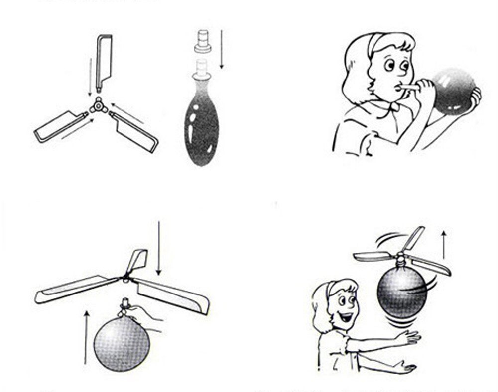 Ballon-Hubschrauber Spielzeug – Packung Mit 6 Stück, Bunt, Für Kinder