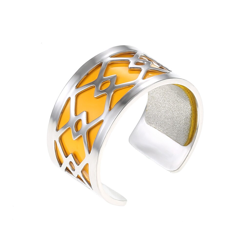 Cremo Giet Femme Sieraden Roestvrij Stalen Ring Band Verstelbare Ring Bague Femme Sieraden Diy Omkeerbare Lederen Ring: SR0016705