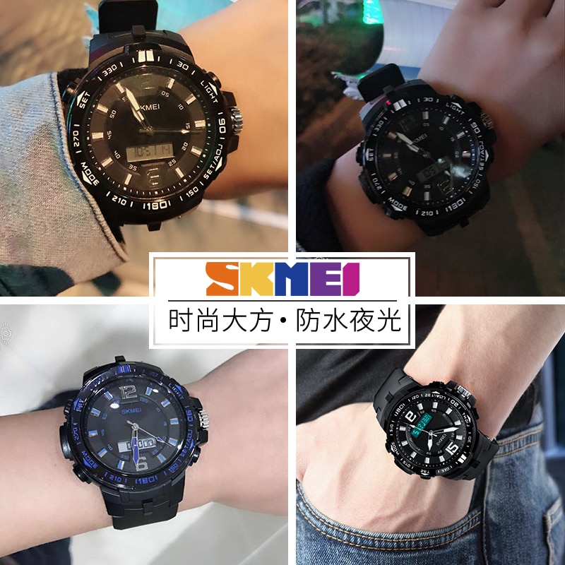 Men's night light waterproof sports electronic meter student timers