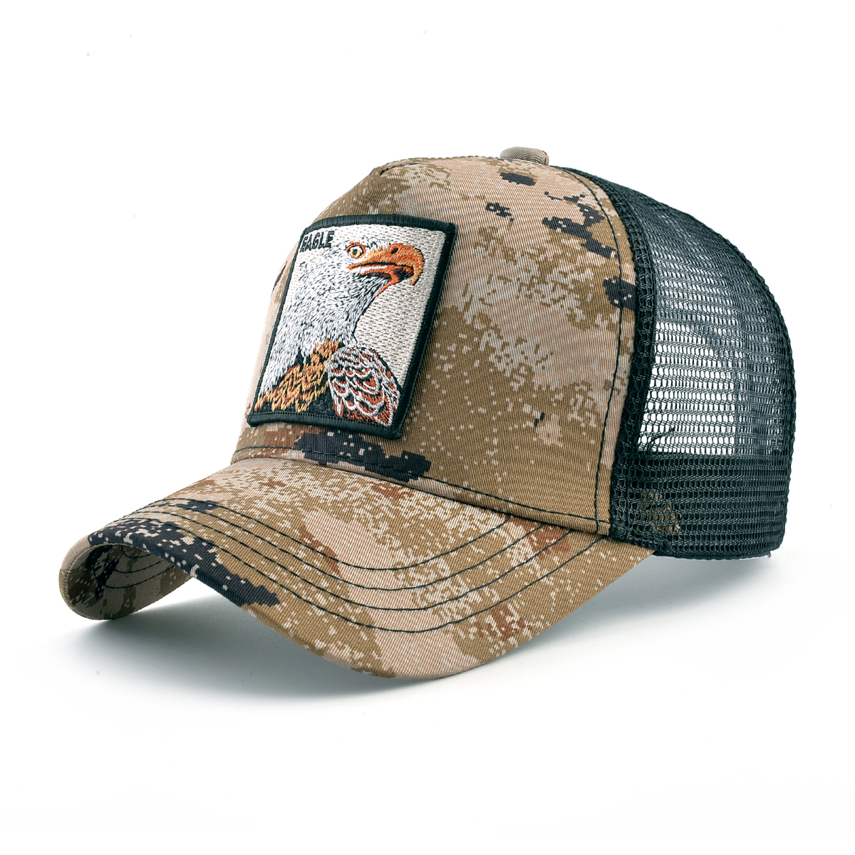 Czapki z daszkiem orzeł haft czapki hip-hopowe mężczyźni Snapback oddychająca siateczka kości moda Streetwear czapka typu Trucker kobiety: YELLOW