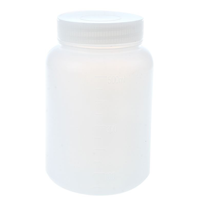 Laboratorium Chemische Opslag Case Wit Plastic Widemouth Fles 500 Ml