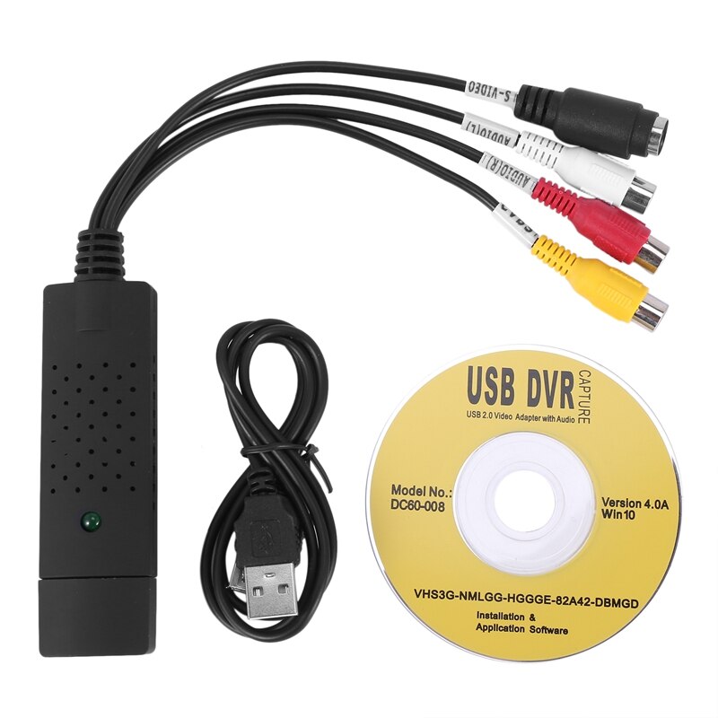 3C-Video Audio VHS VCR USB Video Capture Card To DVD Converter Capture Card Adapter