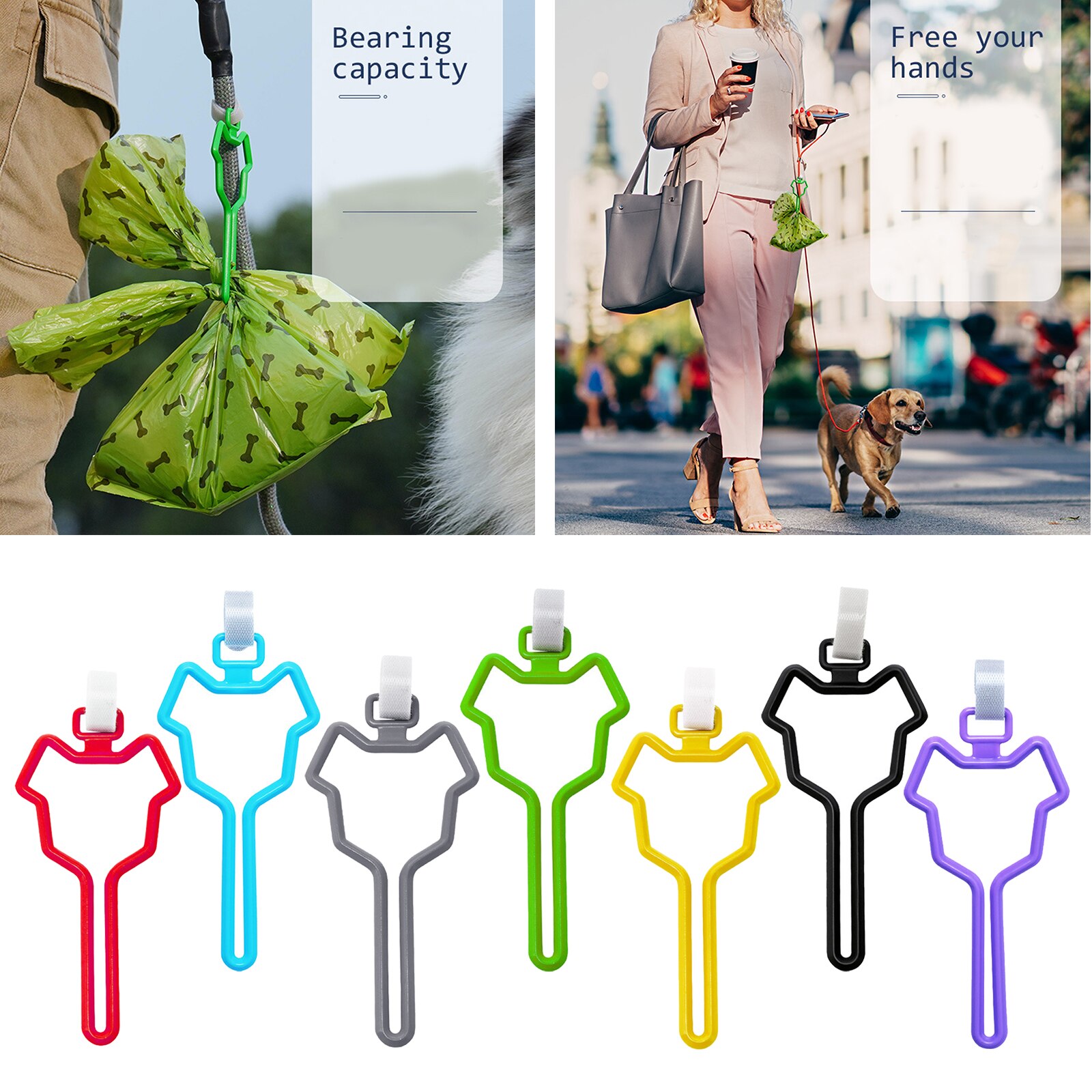 Hands Free Dog Poop Bag Holder Adjustable for Leash Attachment Pet Supply Dog Waste Carrier Pet Supply Accessories