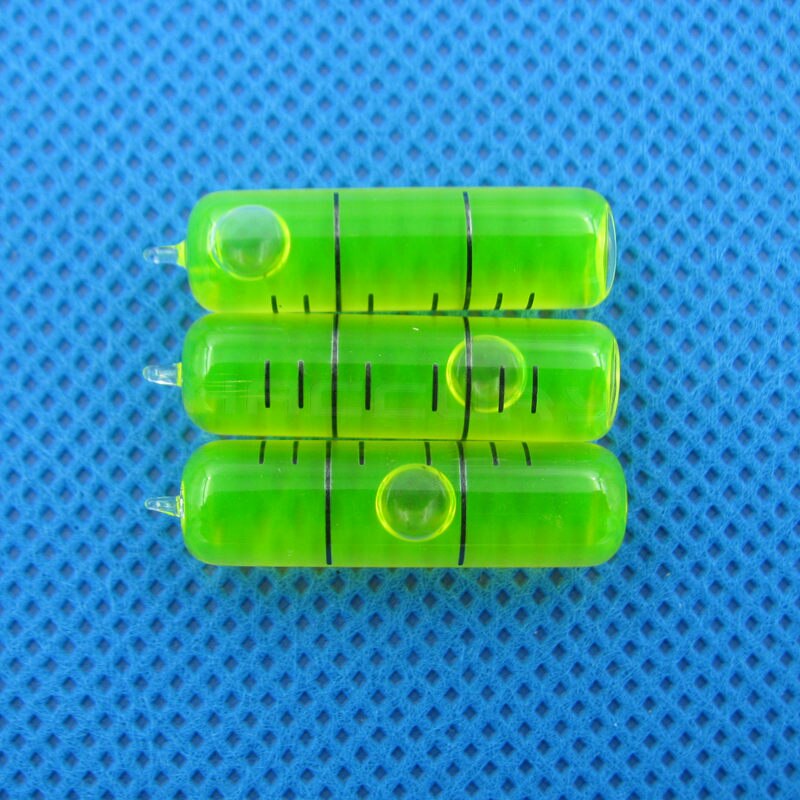 8*28mm Glass Tubular Bubble Level Glass spirit level vial Green Color Accuracy 6&#39;/2mm