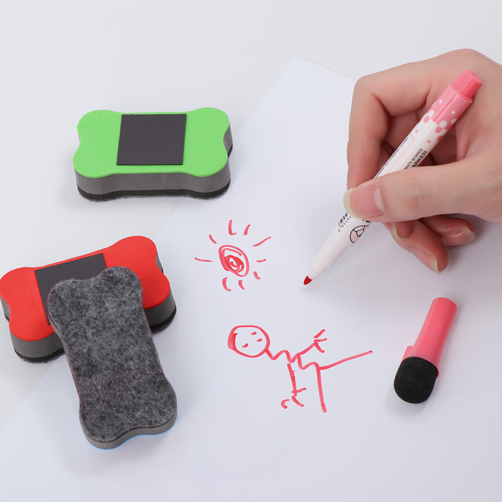 1pc färg slumpmässig magnet suddgummi för  a4 flexibla kylskåp magnetiska whiteboard magnet suddgummi student skrivverktyg kontor brevpapper