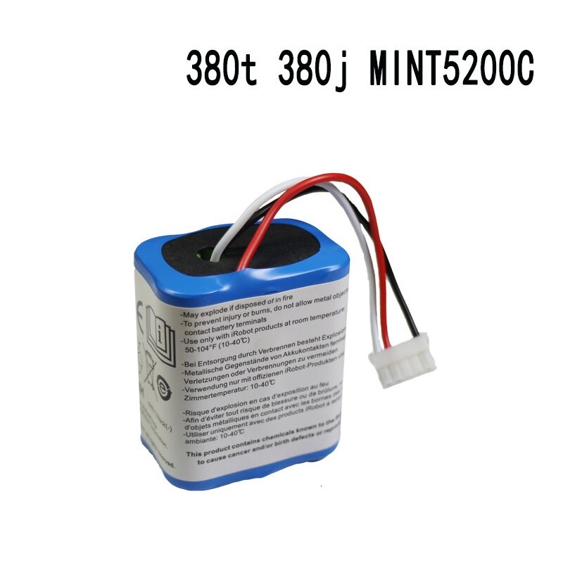 Original 7,2 V 2500mAh Batterie für iRobot Roomba Braava 380 380T Minze 5200c Ni-Mh 2500mAh 2.5Ah 7,2 v akku 1Stck