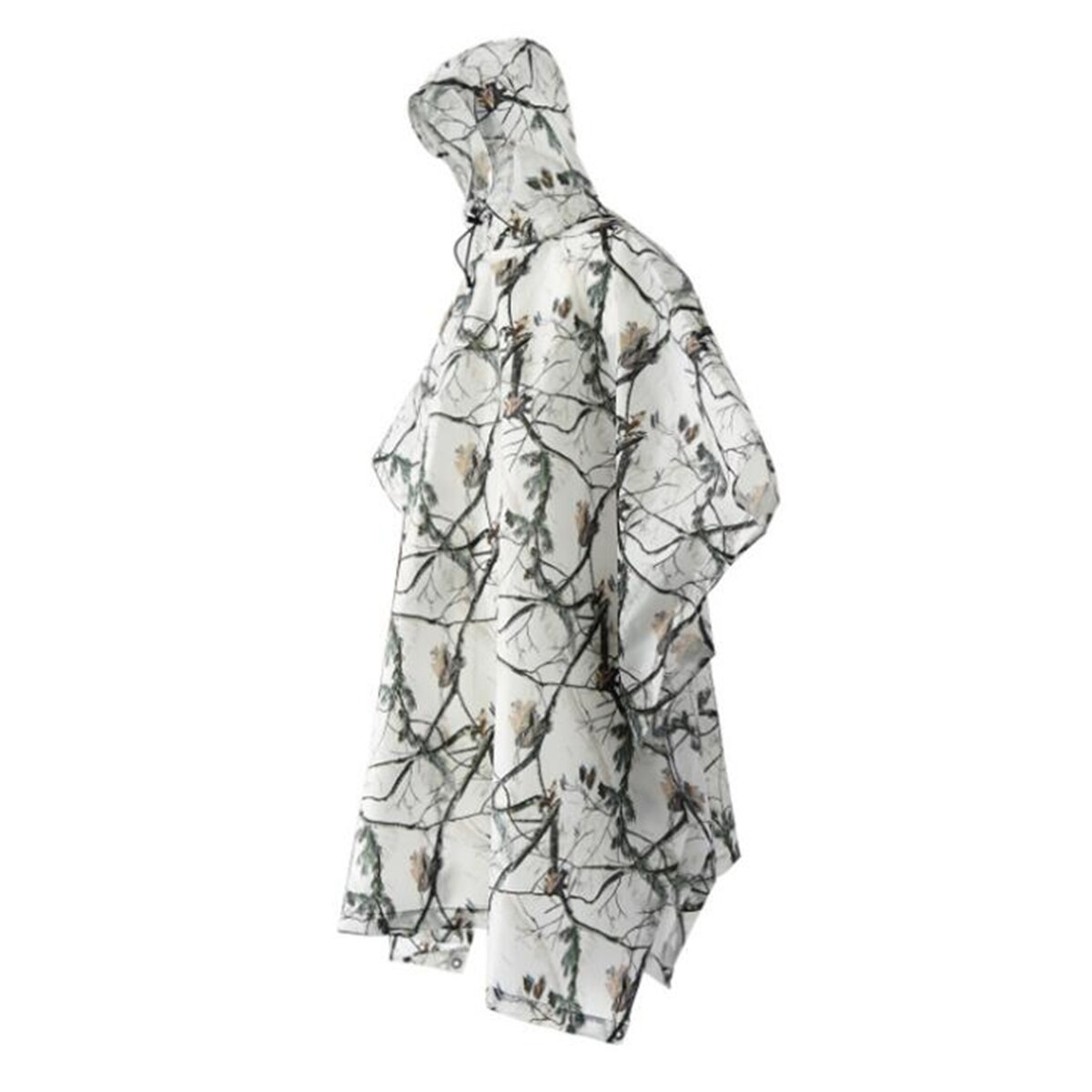 3 in 1 Portable Outdoor Camping Tent Mat Snow Camouflage Raincoat Hood Hiking Cycling Rain Cover Snowproof Waterproof Poncho: Snow