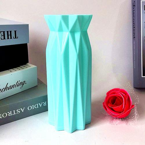 Geometric Origami Vase Flower Arrangement Pot Container Home Office Table Decor Arrangement Pot Vase Decoration Home Flower : Light Blue