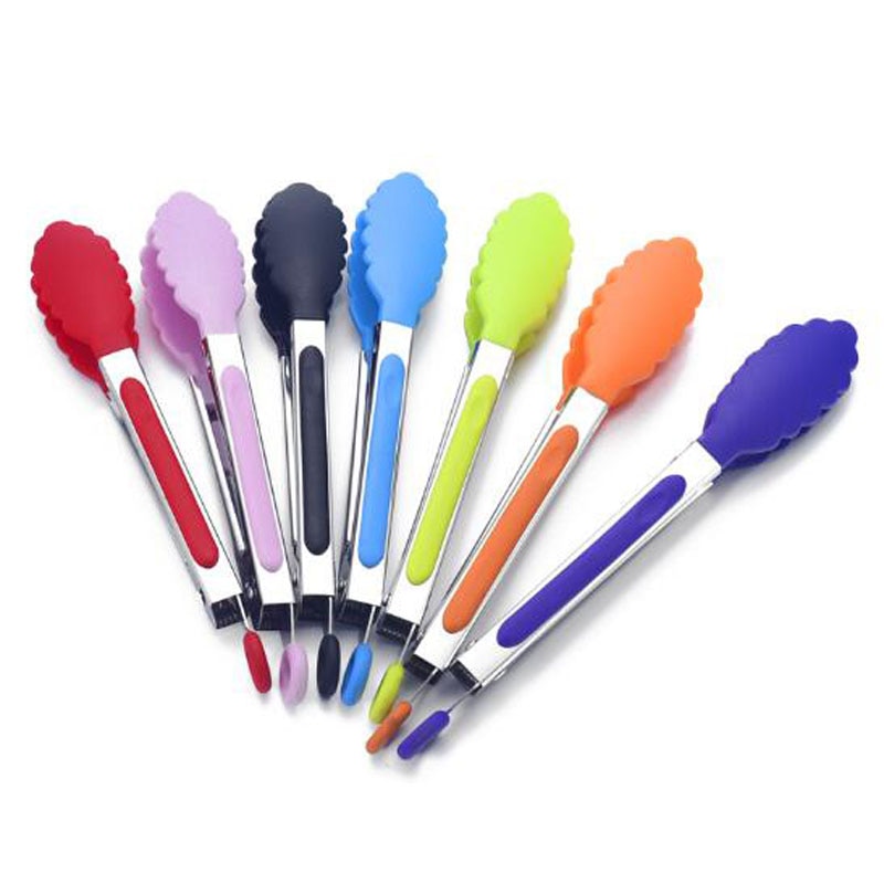 1Pc 20cm Siliconen Voedsel Clip Multifunctionele Gel Klem Keuken Tang Dessert Clip Broodrooster Tang voor Koken Bakken Barbecue tool