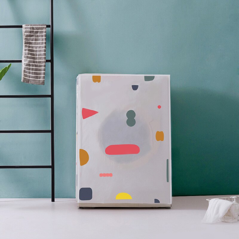 Peva vaskemaskin støvdeksel rulle snu vaskemaskindeksel blomster geometrisk vaskemaskin støvdeksel yi yue