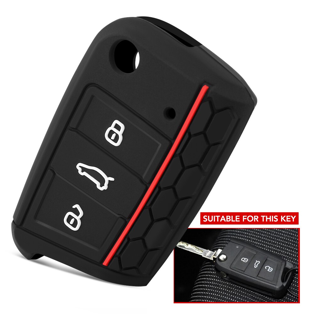 Silikoninen auton avainsuojus kuorikotelo volkswagen vw golf 7 mk7 skoda octavia  a7 istuimelle leon ibiza 3 auto-styling