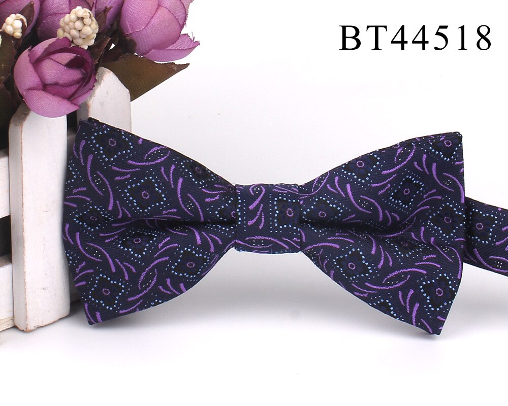 Pajarita clásica de Jacquard para hombre, pajaritas florales para adulto, de boda y negocios, trajes de mariposa, novedad: BT44518