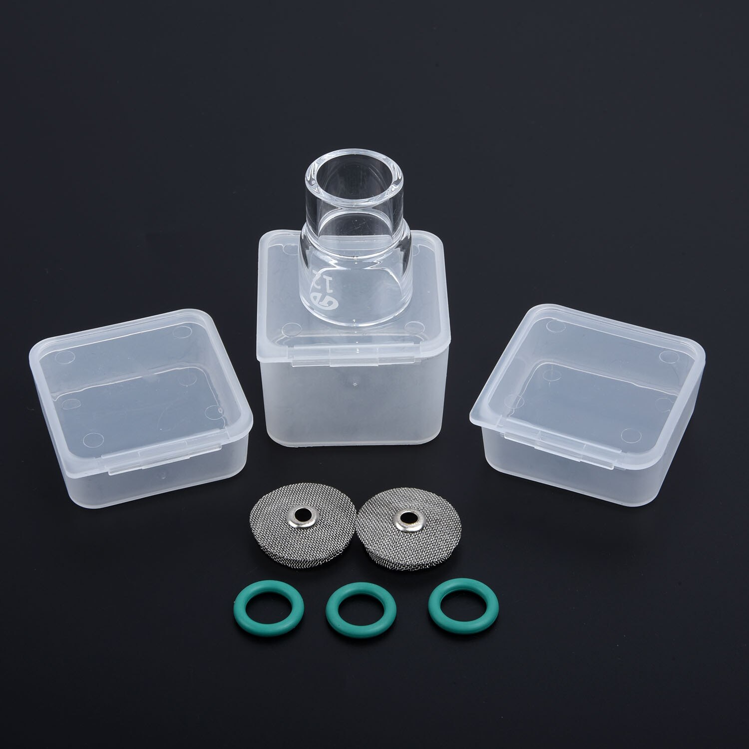 Hittebestendig Lassen Tool Kit 6 stks/set Voor WP-9 WP-17 18 26 Gas Lens 6Pcs Fupa Cup TIG lassen Gas lens Pyrex