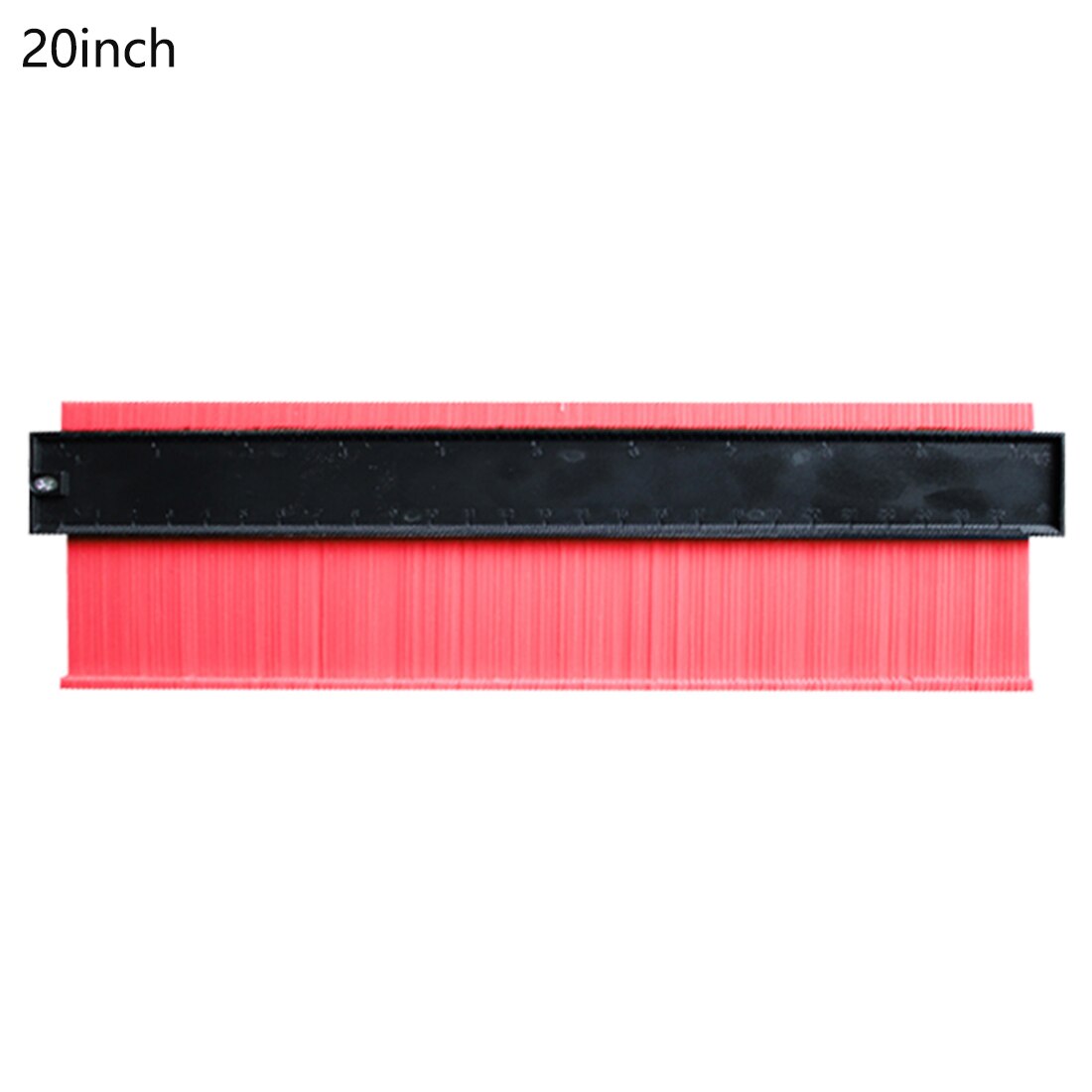 12/25cm Contour Gauge Profile Copy Gauge Ruler Metric Inch Marking Gauge Shape Duplicator Tiling Laminate Tiles Measuring Tool: red 50cm
