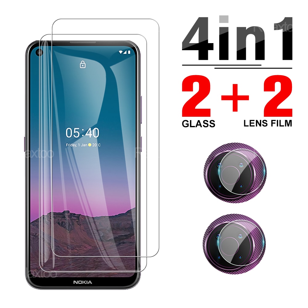 4 In 1 Camera Protector Glas Voor Nokia 5.4 5.3 3.4 Beschermende Veiligheid Clear Screen Volledige Cover Film Op Nokia5.4 nokia5.3 Nokia3.4: 4in1 2front2lens / For Nokia 5.4