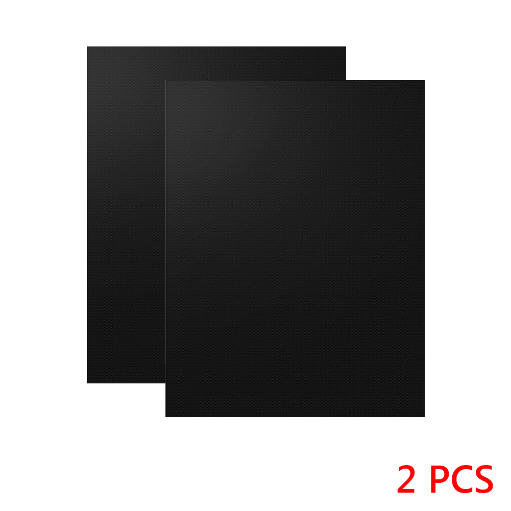 Heat Non-Stick BBQ Mat Resistant Reusable Easy Clean Grill Mat Sheet Baking Sheet Portable Outdoor Picnic Cooking Barbecue Tool: 2pcs
