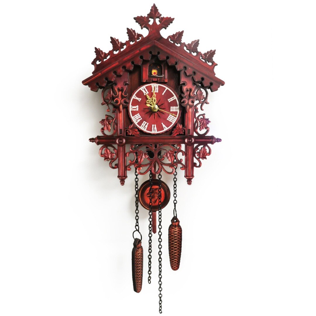 Antique Wall Clock Hanging Handmade Colck Living Room Swing Timer Alarm Clocks For Vintage Home Decoration Tools