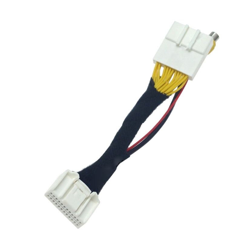 24Stift Video Eingang Schalter Umge Auto Parkplatz Kamera RCA Adapter Kabel für R-enault Stepway Vivaro Dacia Sandero Clio