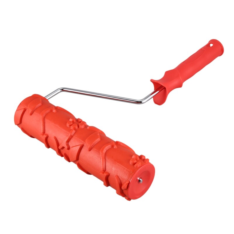 EG4105T Embossed Paint Roller 10 Inch Rubber Wood Pattern Graining Knurling Tool For Wall Decoration