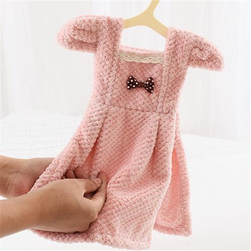 Kjole håndklæde mikrofiber stof hurtigtørrende vandabsorption tør hængende vask håndklæde børn dagligt ved hjælp af køkken toilet håndklæder