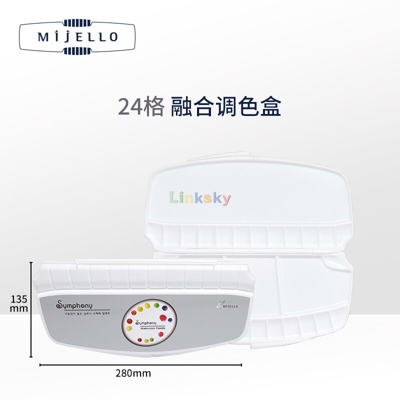 Mijello – Palette aquarelle à Fusion étanche à l&#39;air, Palette à double usage, étanche à l&#39;air, offre une variété de puits, pour les professionnels: MWP-3042