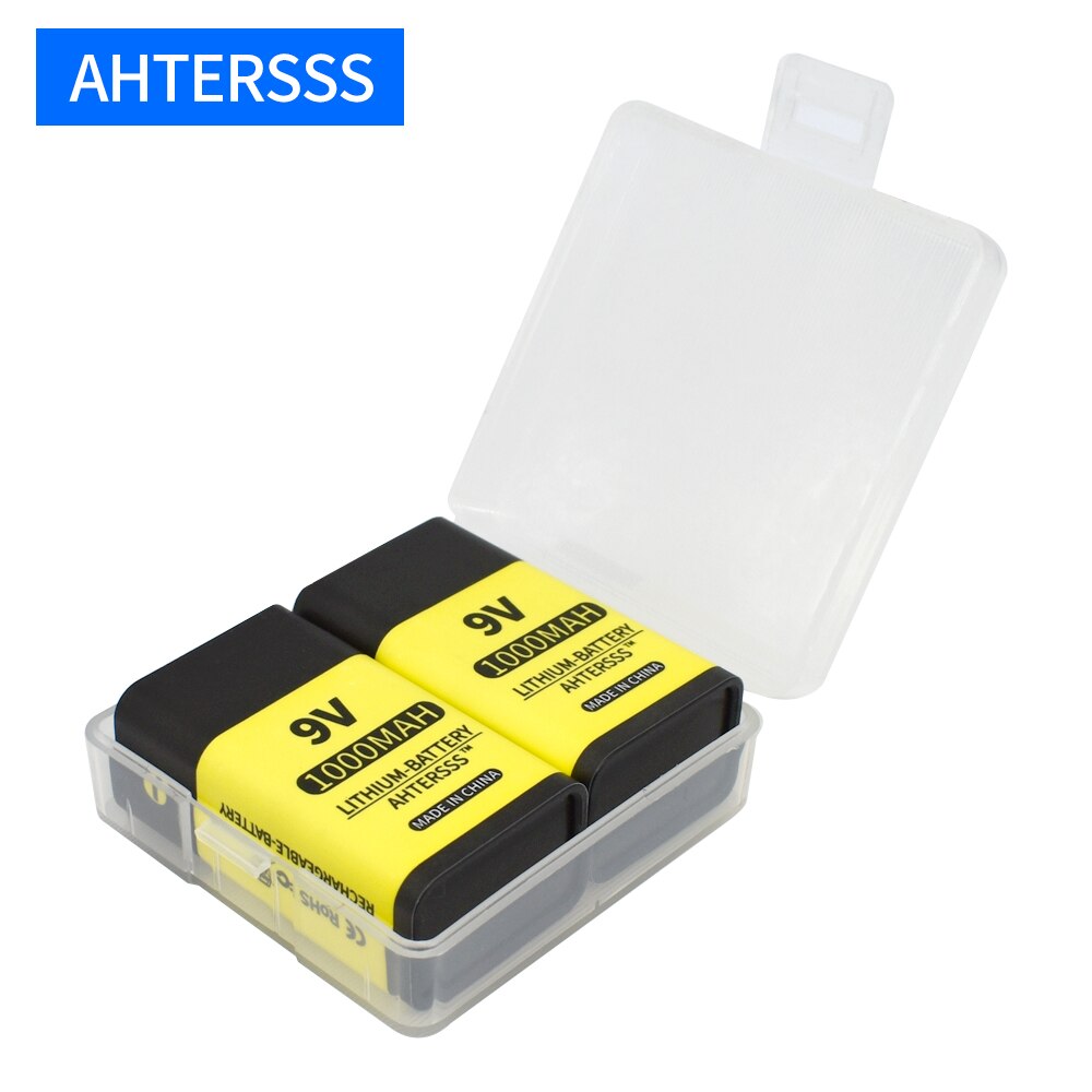 9V rechargeable battery usb 9V 6F22 li-ion battery 1000mah for Multimeter smoke alarm