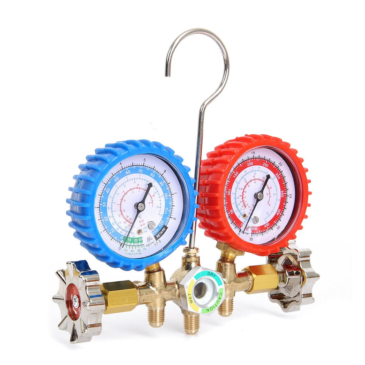 Air Condition Refrigeration Charging Manifold Gauge For R12 R134A R22 R404z