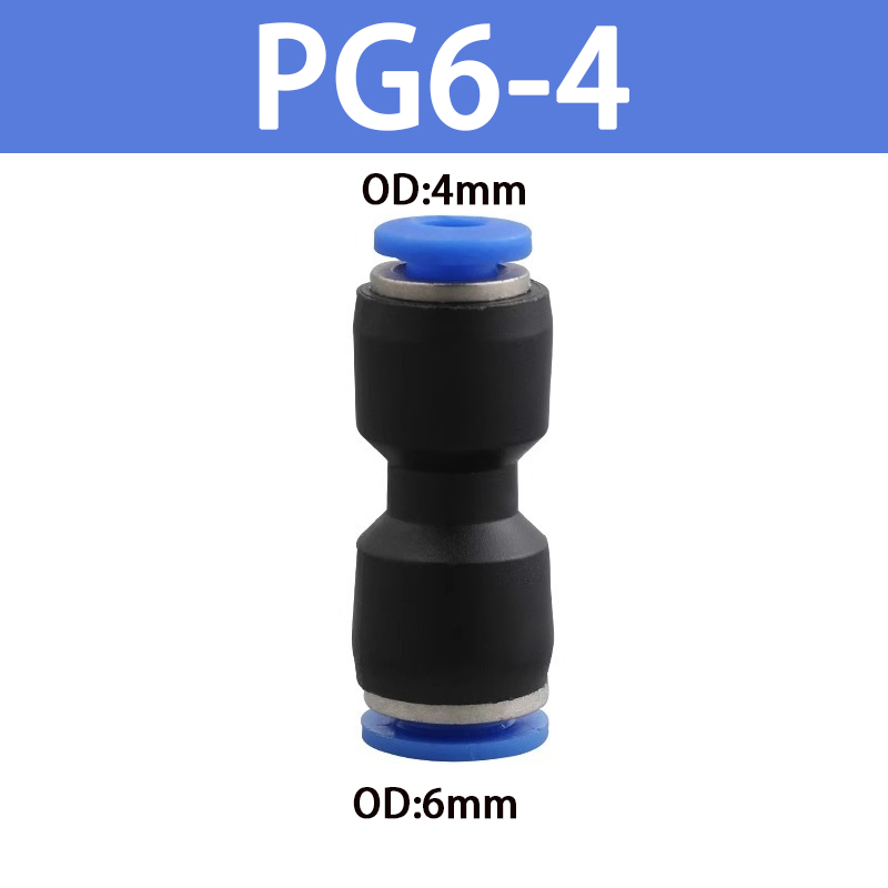 Manguera neumática de empuje tipo táctil, neumática, serie PG, 10mm, 8mm, 6mm, 12mm, 4mm, para acoplamientos rápidos neumáticos, PG6-4 PG6-8 PG6-10: Transparente / 1-1 / 2 pulgadas