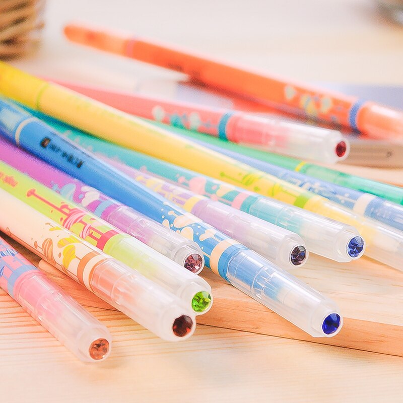 EZONE Markieren Stift Doppel geleitet Fluoreszierende Stift Süssigkeit Farbe Diamant markieren Stift Für freundlicher Zeichnung Graffiti DIY Versorgung