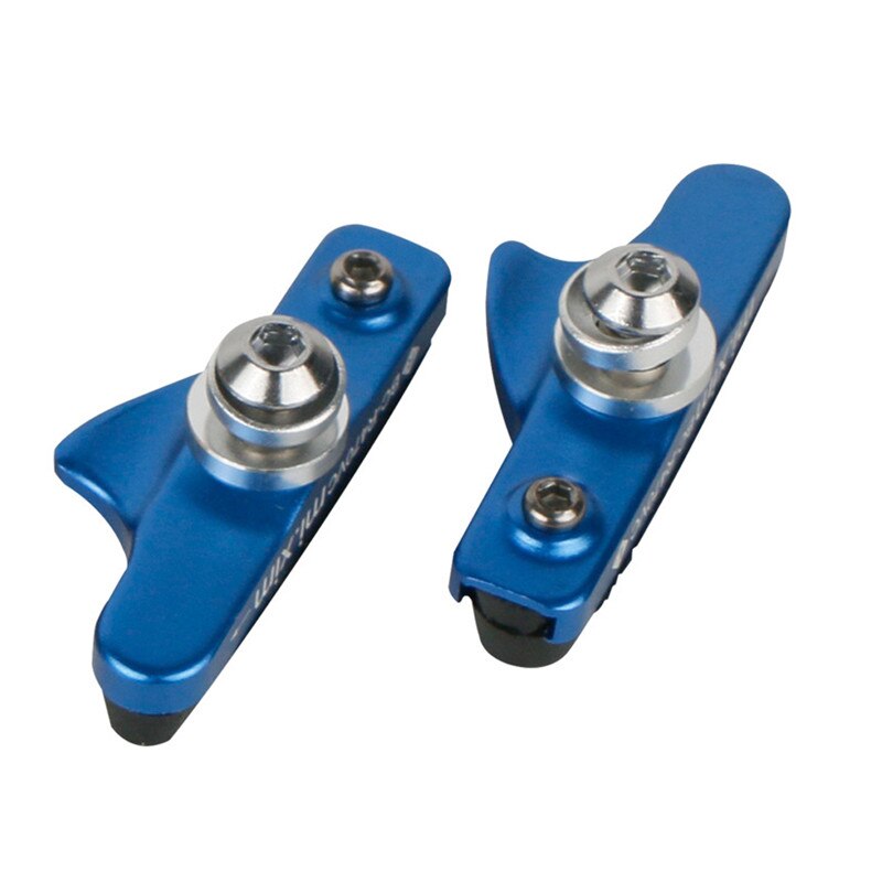 One Pair Mountain Road Bike Brake Pads MTB Bicycle Braking V-Brake Holder Shoes Rubber Blocks Durable Cycling Accessories: L
