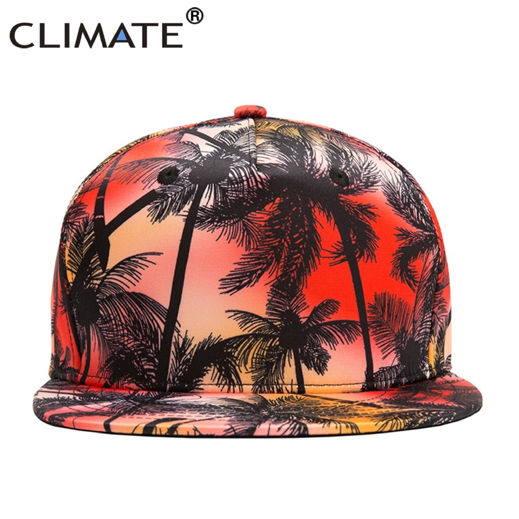 Casquette de plage à rabat en noix de coco pour hommes, pour en bord de mer, impression 3D, casquettes Hip Hop, Street Dancer, chapeau de danse