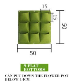VOZZISOUE Muur Opknoping Planten Bonsai Zakken Planter Tuin Tas 9/18/25/36/49/ 56/64/81 zakken Verticale Tuin Groene Groeien Zakken: B9 pockets 50x50cm