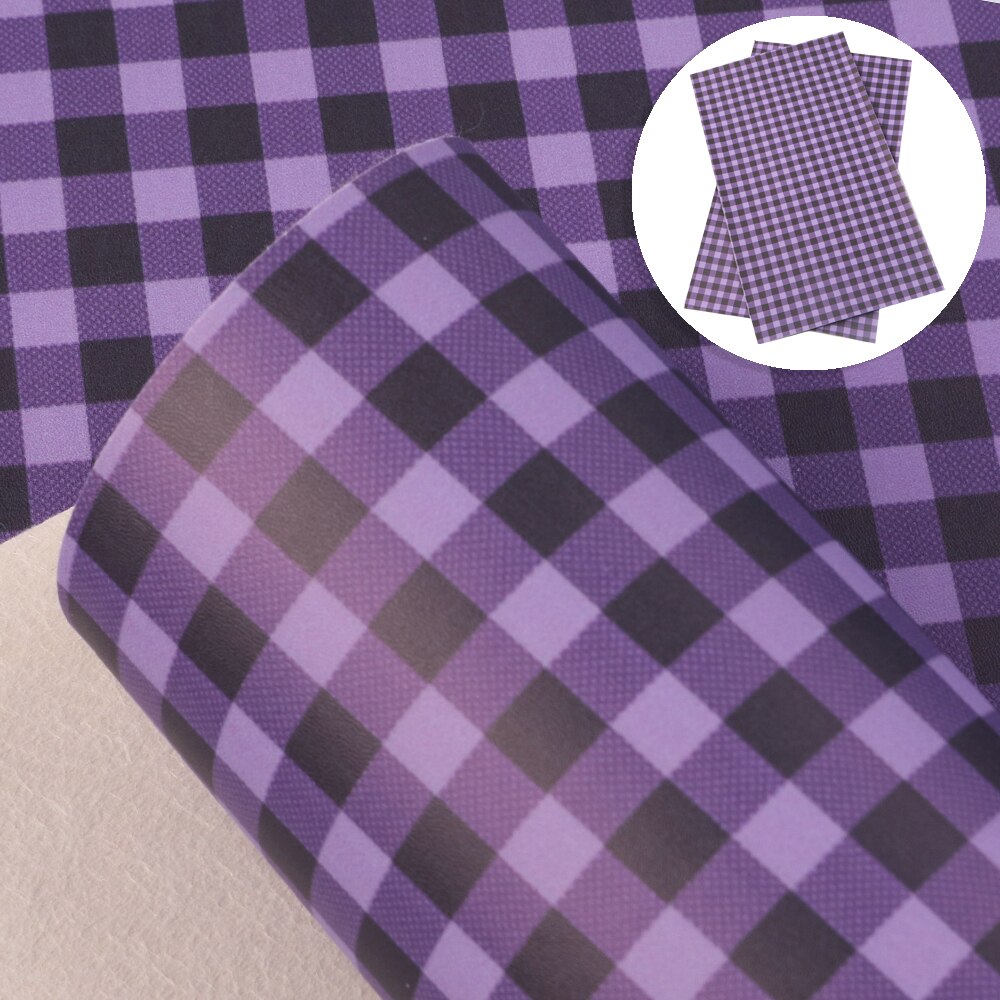20*34cm Plaid Smooth Faux Leather Fabric for Bows Synthetic Leather in Crafts DIY Handmade Materials,1Yc11255