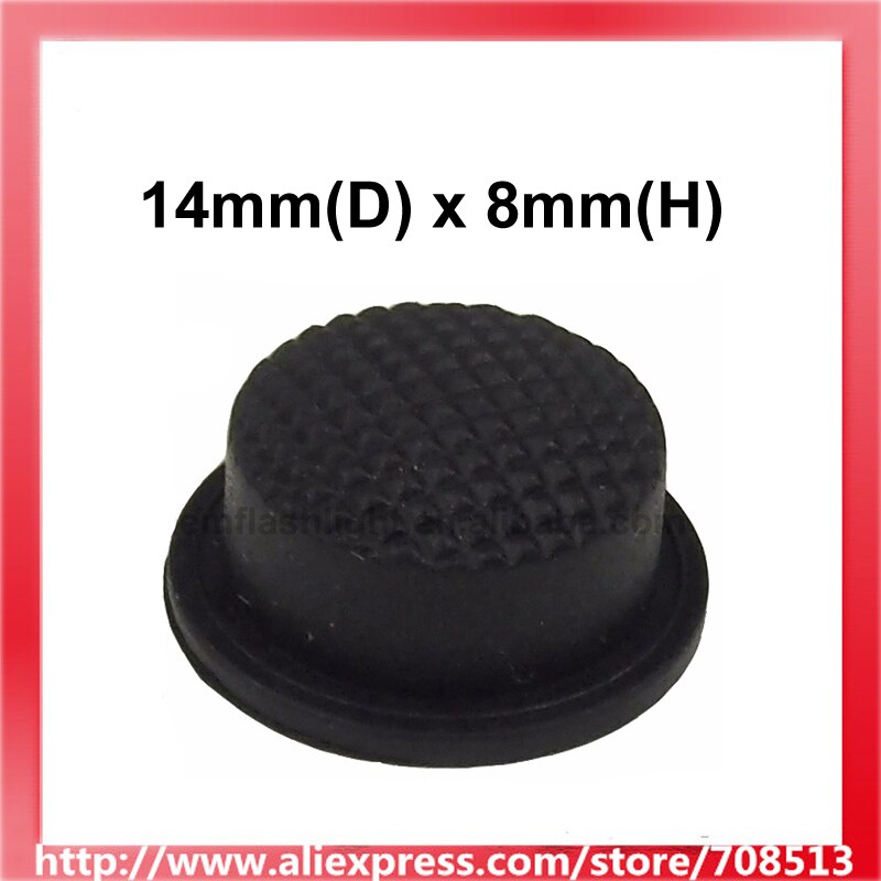 14mm (D) x 8mm (H) Silikon Tailcaps-Schwarz (10 stücke)