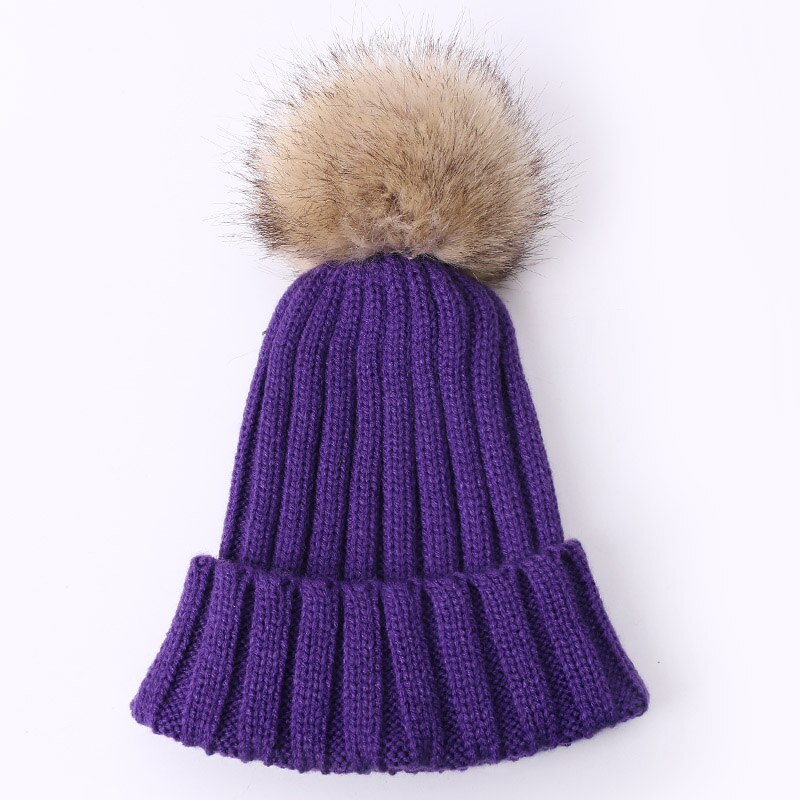 Bonnet en fausse fourrure pour fille, Style, à la , hiver, printemps,: I