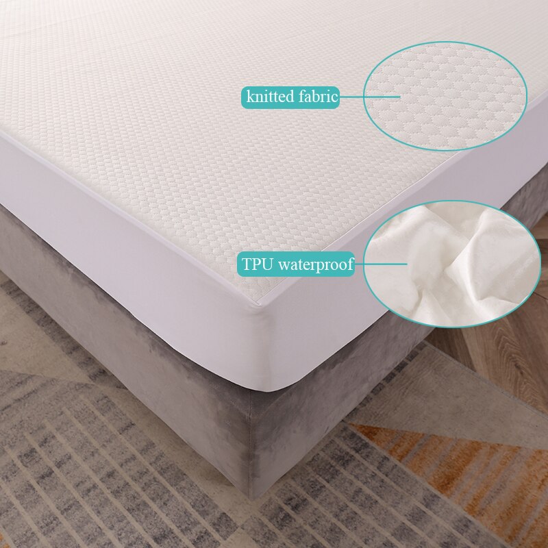 Bonenjoy Gewatteerde Gebreide Matrashoes Kingsize Witte Kleur Waterdichte Matrasbeschermer Single/Queen Size Bed Sheet160x200cm
