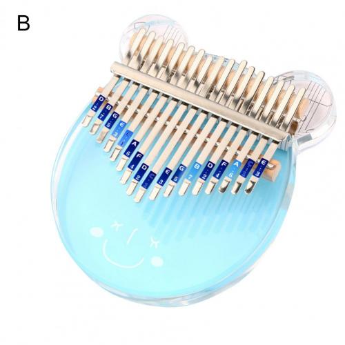 Kalimba Transparent 17 touches, Faux cristal acrylique, piano à pouce, escalade, instrument de musique, machine à teclado: Blue B