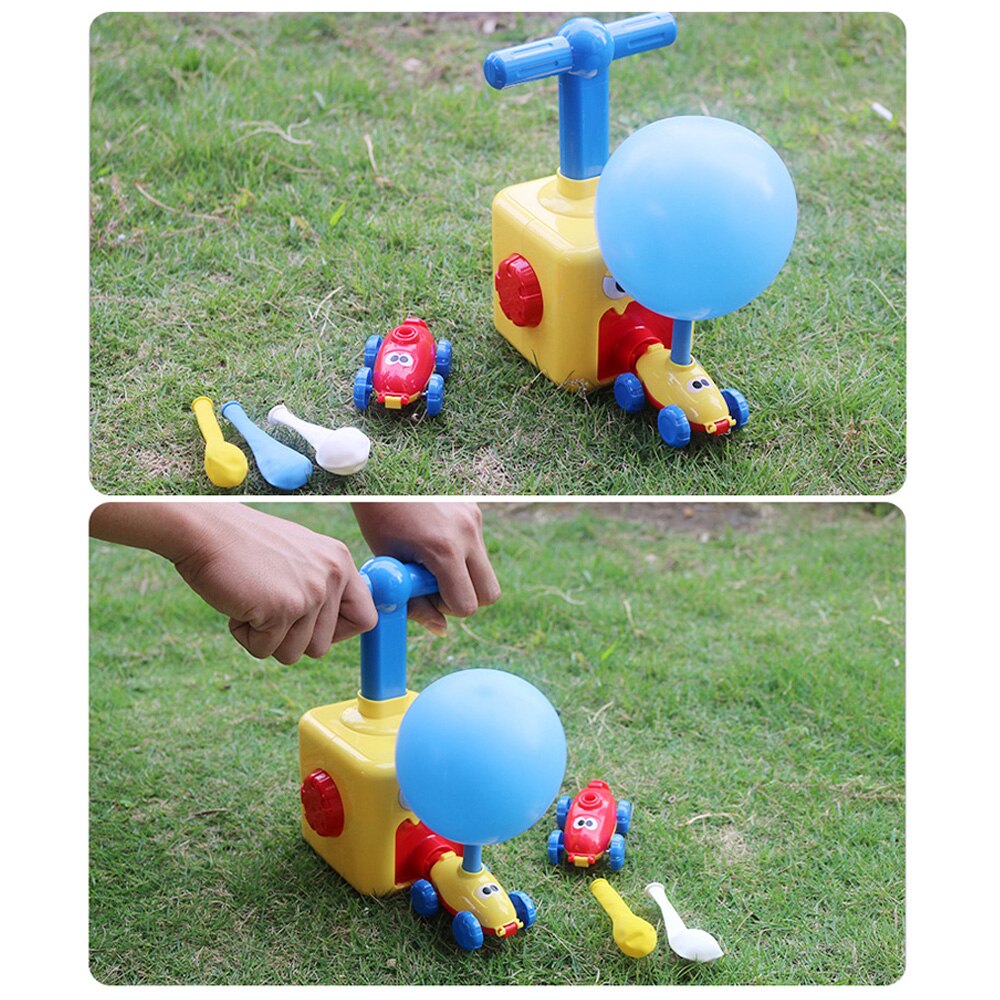 Voiture inertielle puissance ballon jouet pour enfants Forces aérodynamiques ballons gonflables jouet enfants voiture jouets