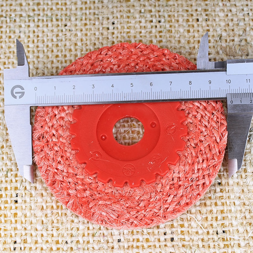 1 PCS Stainless Steel Polishing Wheel Small Hemp Wheel 4 Inch Plastic Core Polishing Pad Buffing Pad Grinding Disc Random Color