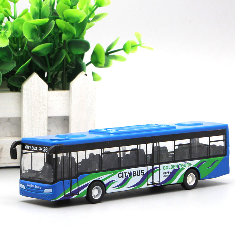 1:64 Scale Model Car Bus Children&#39;s Educational Toys Miniature Car Collectible Toys for Birthday Gif