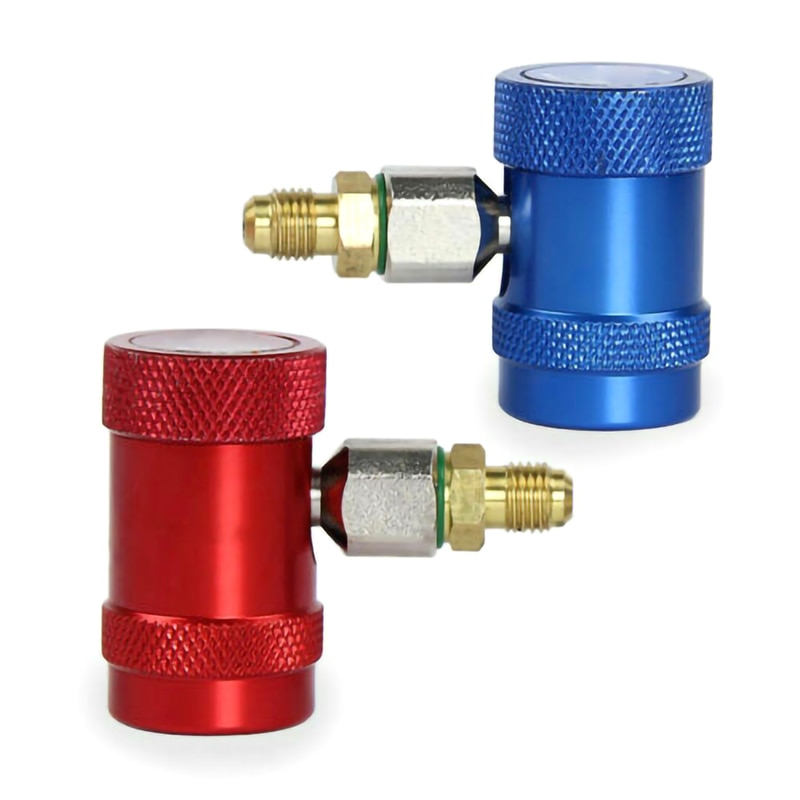 R1234yf refrigerant High Low Quick Coupler Connector Adapter air conditioning fluoride adding Adapters Adjustable Metal Adapters