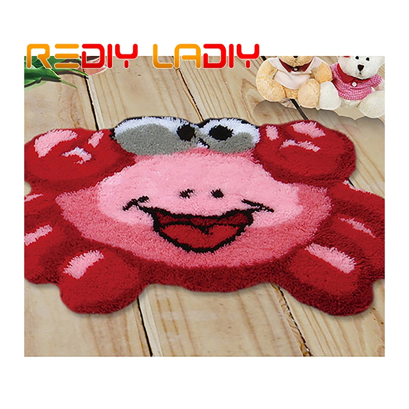 Salpa koukku matto sarjat virkkaus matto matto värikäs pöllö akryylilanka esipainettu kangas tyyny matto virkattu kuvakudos sohva sisustus: Zd633